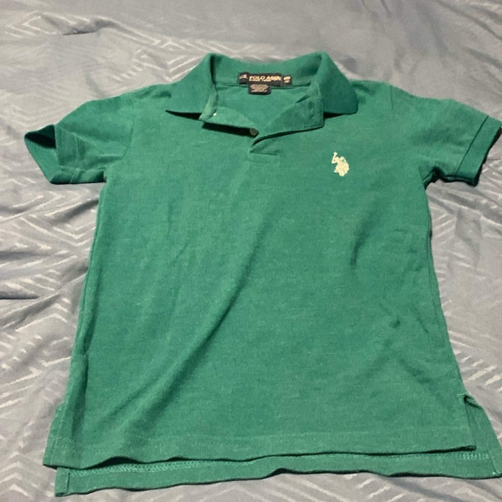 Boy green polo shirt